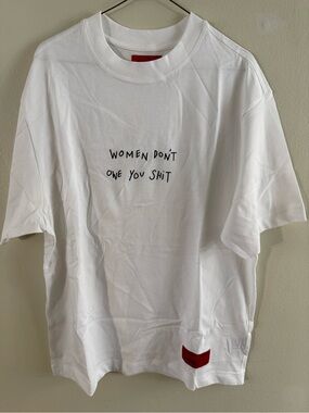 CHNGE White Graphic Tee with Black Text